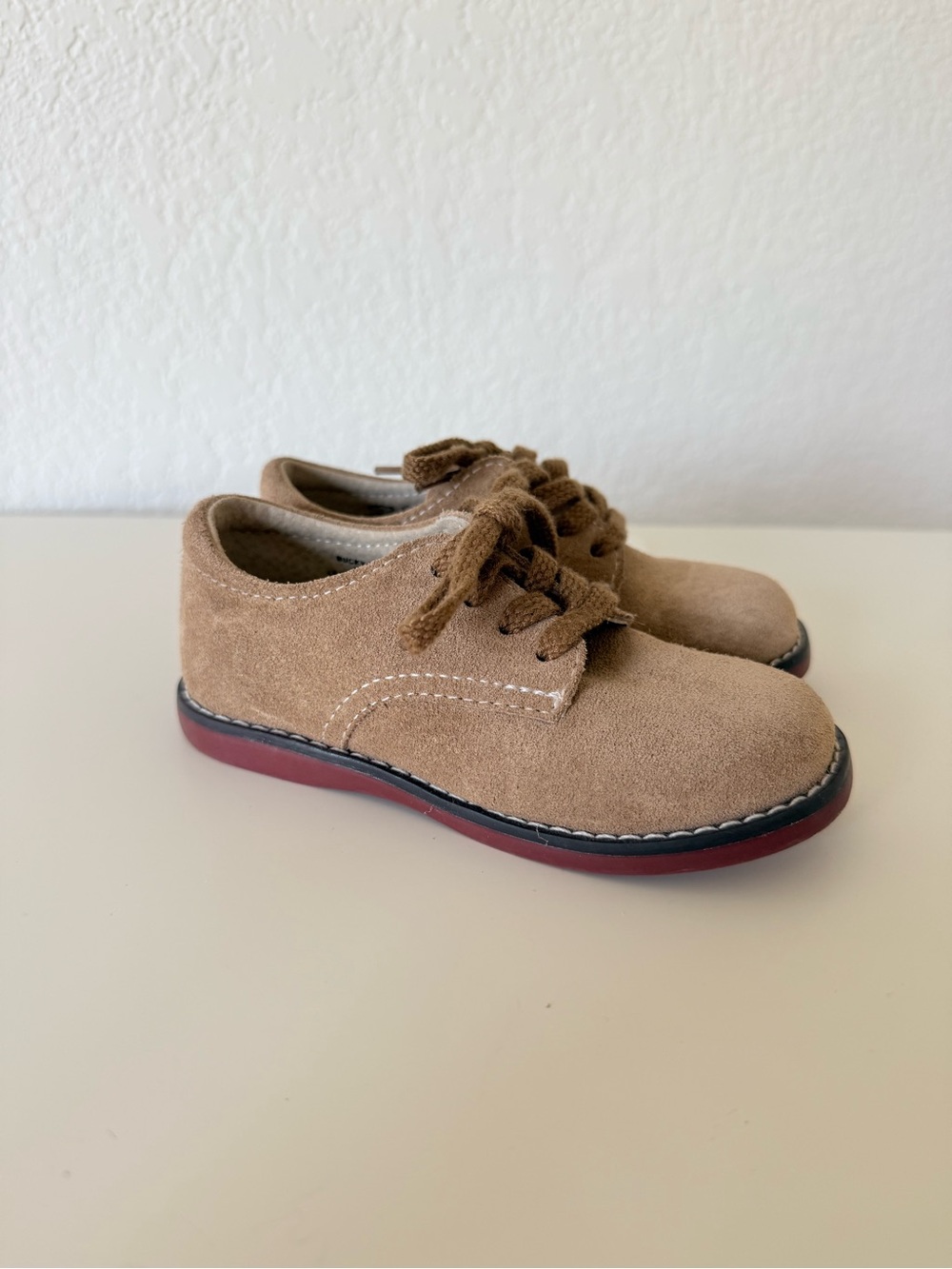 Boys Footmates Buckey Oxford Suede Lace-Up Shoes